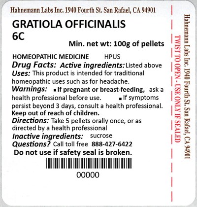 Gratiola Officinalis 6c 100g (Gratiola Officinalis 6c 100g)